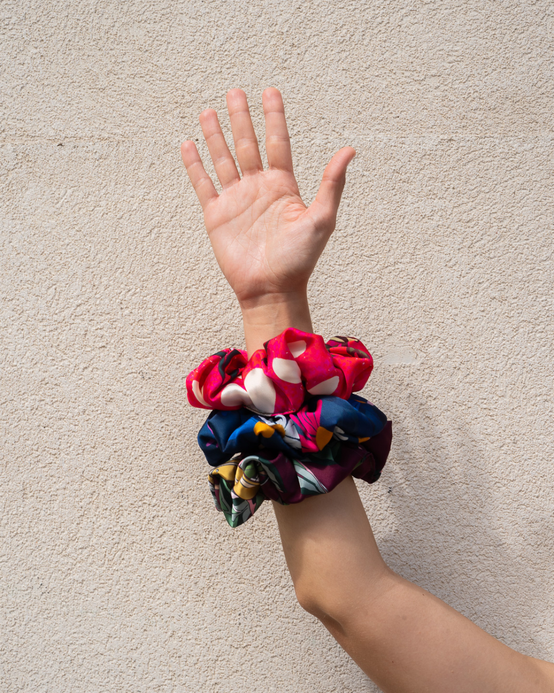 Scrunchies demi-soie naturelles