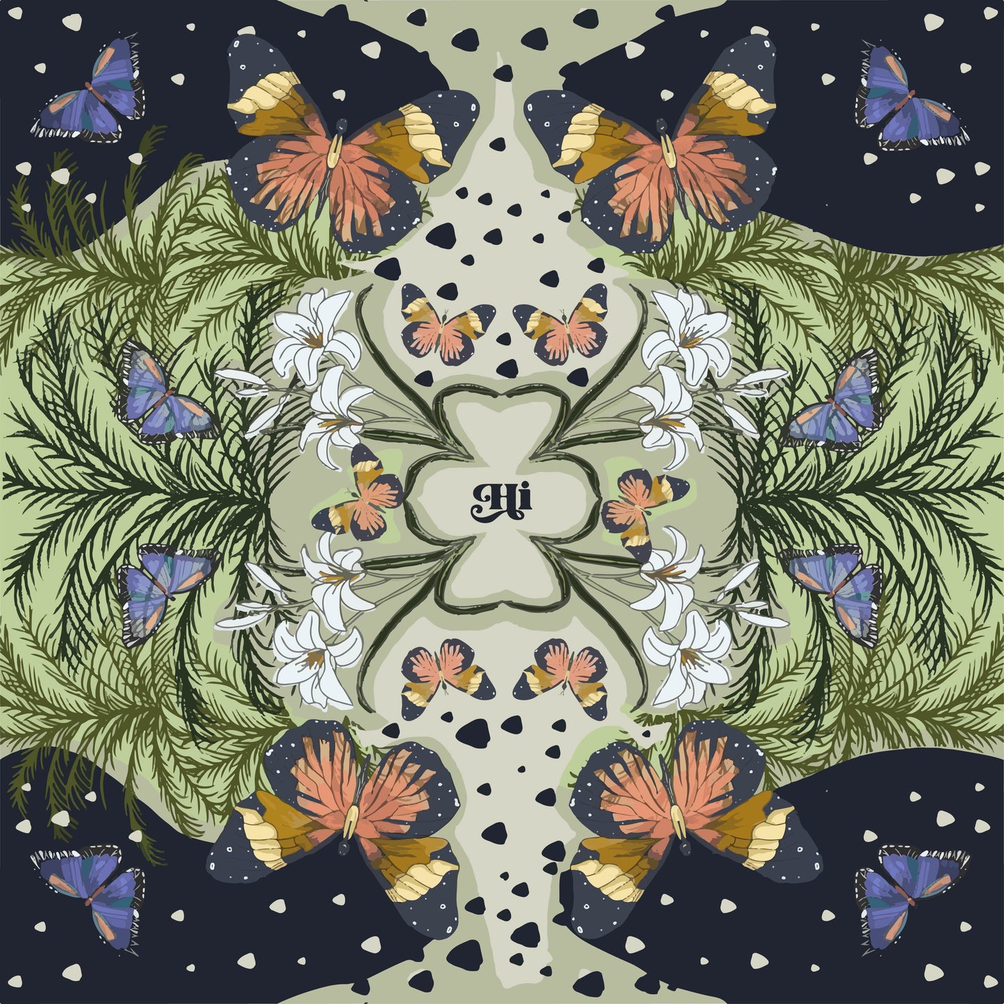 Foulard PAPILLON demi-soie