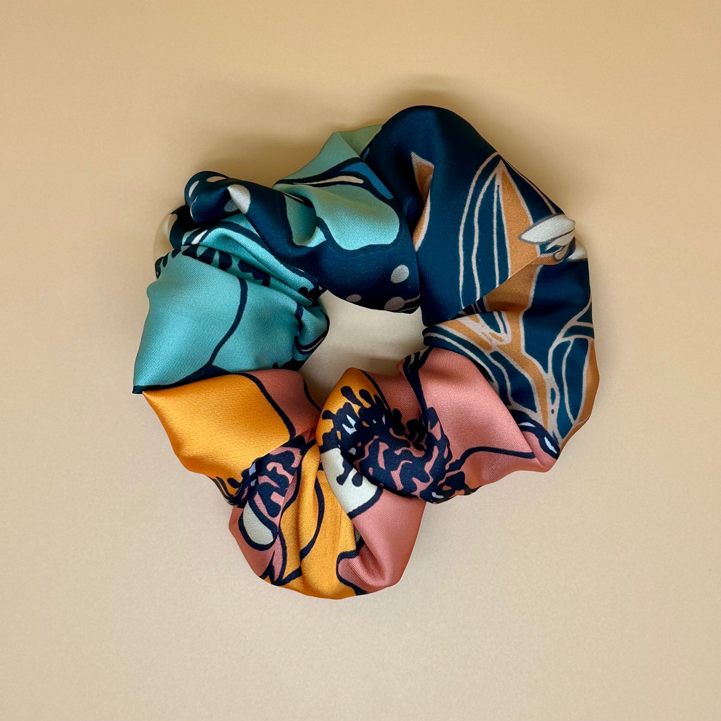 Scrunchies demi-soie naturelles