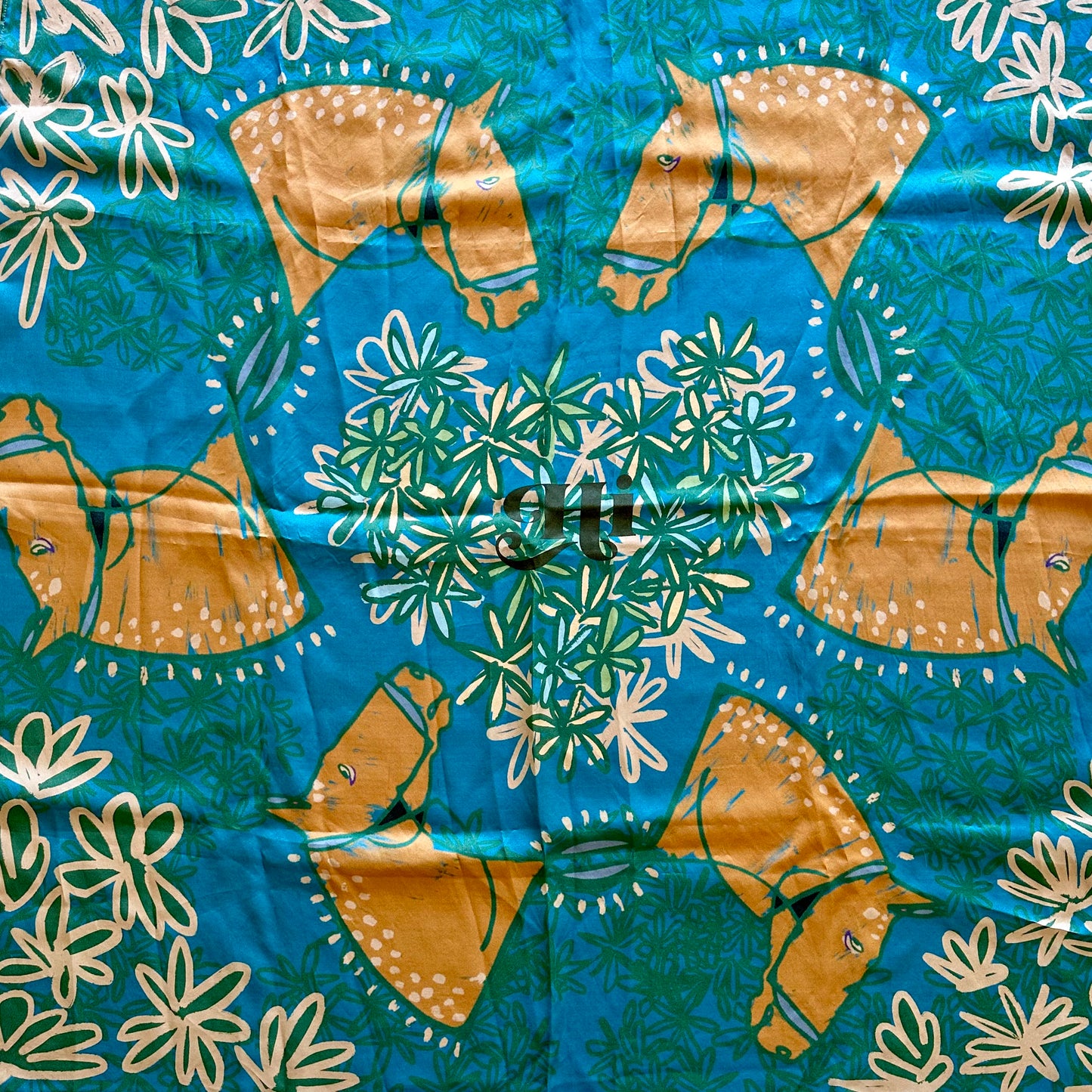 Foulard CHEVAL soie naturelle
