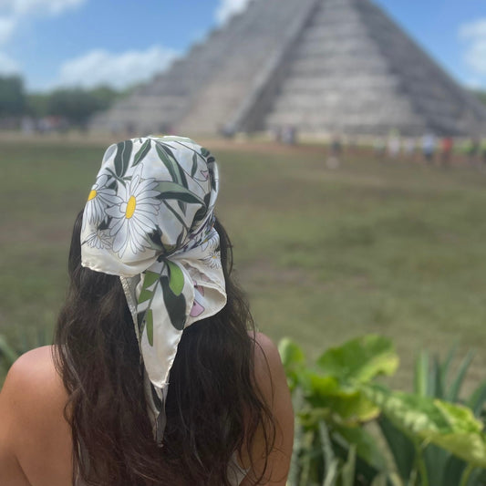 Foulard TOI demi-soie recyclée