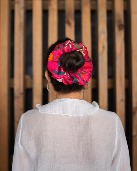 Scrunchies demi-soie naturelles