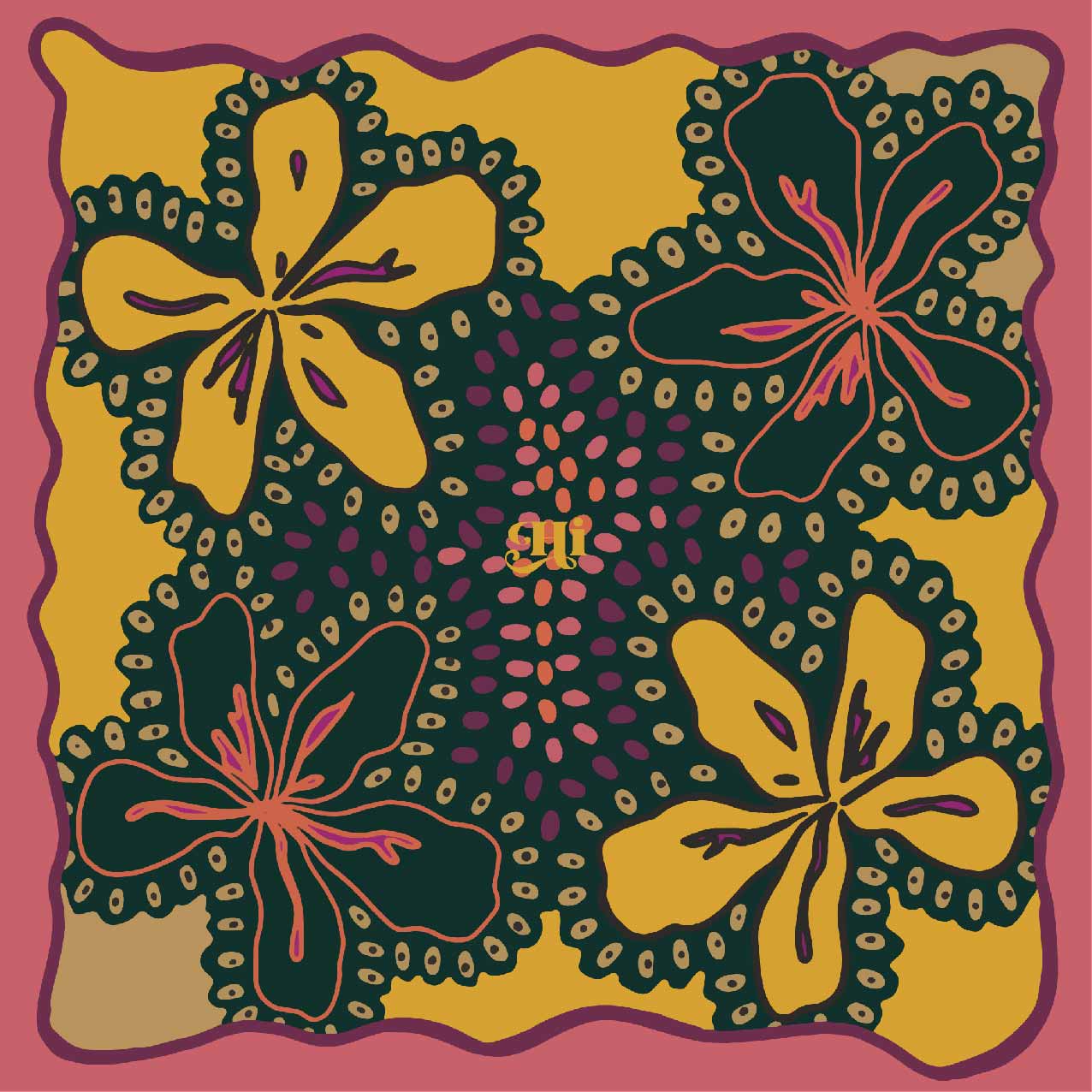 Foulard VER demi-soie